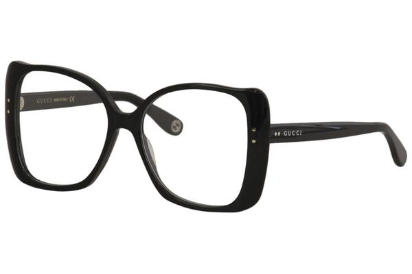  Gucci Women's Eyeglasses Gucci Logo GG0473O GG/0473/O Full Rim Optical Frame 