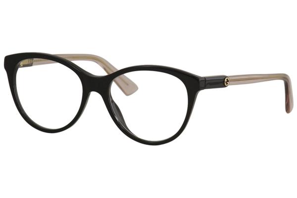  Gucci Women's Eyeglasses Gucci-Logo GG0486O GG/0486/O Full Rim Optical Frame 