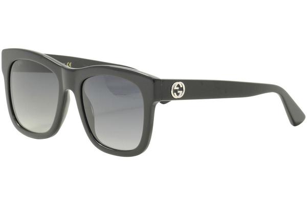  Gucci Women's GG0032S GG/0032/S 001 Black Square Sunglasses 54mm 