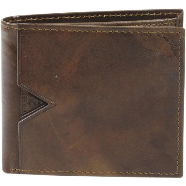  Guess Men's Naples Zipper Billfold Genuine Leather Wallet 