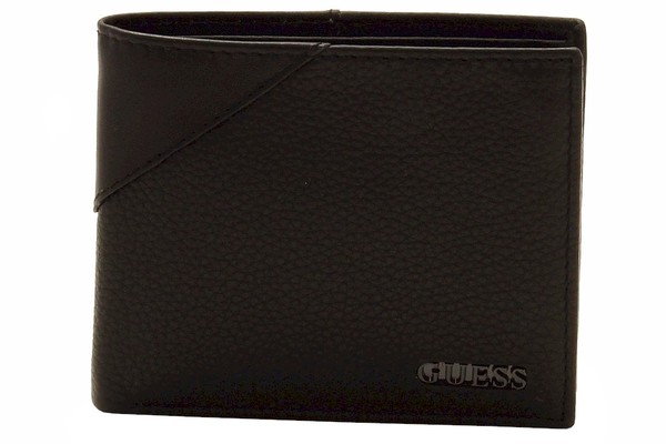  Guess Men's Passcase Billfold Genuine Leather Bi-Fold Wallet 