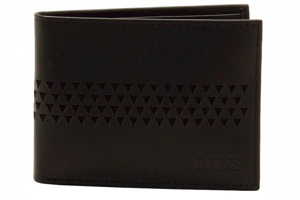  Guess Men's Ryder Passcase Genuine Leather Bi-Fold Wallet 