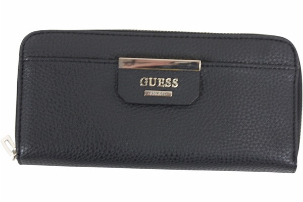  Guess Women's Bobbi Slim Clutch Zip-Around Pebbled Wallet 