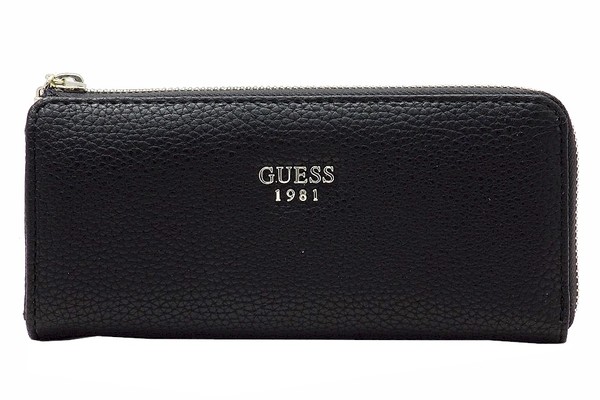  Guess Women's Cate Pebbled Slim Zip-Around Clutch Wallet 