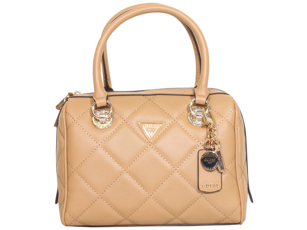  Guess Women's Cessily Quilted Box Satchel Handbag 