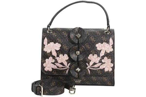  Guess Women's Eden Embroidered Top Handle Crossbody Handbag 