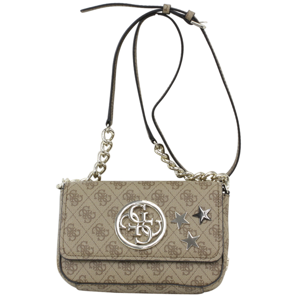  Guess Women's G Lux Mini Quilted Flap-Over Crossbody Handbag 