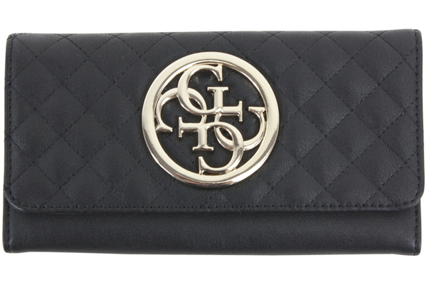  Guess Women's G Lux Slim Clutch Tri-Fold Wallet 