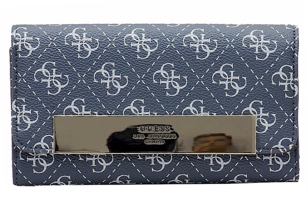  Guess Women's Isla Quattro G Logo-Print Slim Clutch Tri-Fold Wallet 