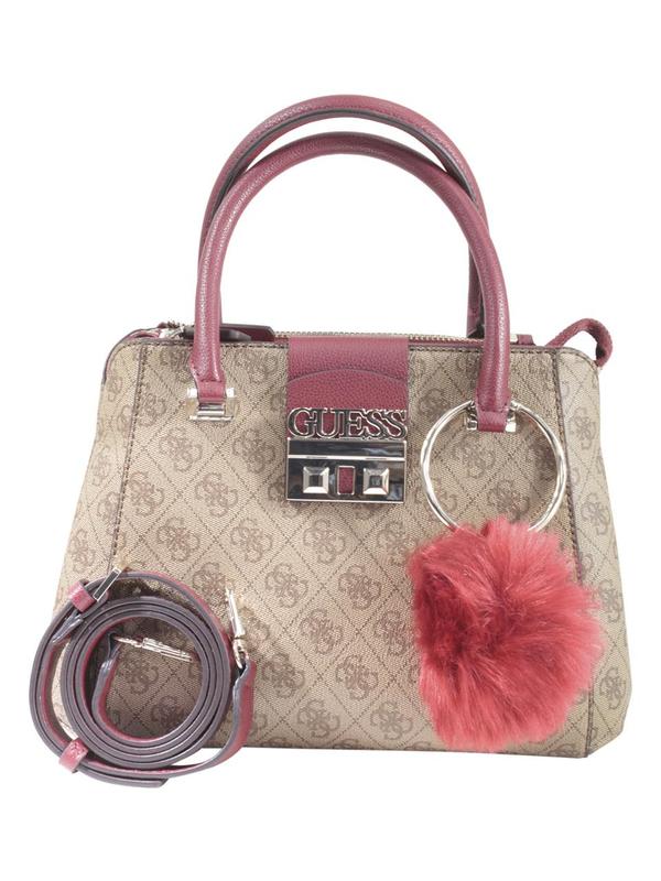  Guess Women's Logo Luxe Small Society Satchel Handbag 