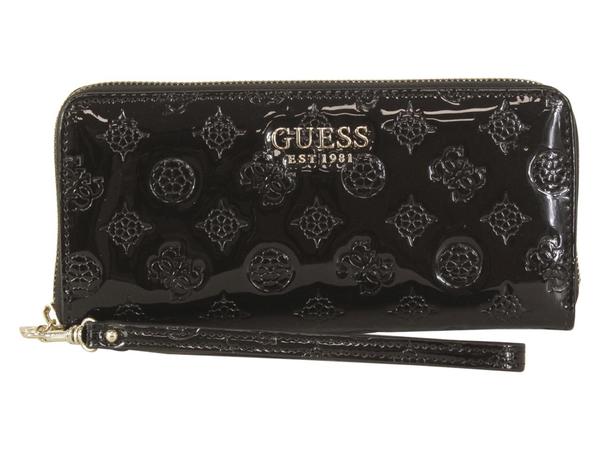  Guess Women's Peony Shine Large Zip-Around Clutch Wallet 