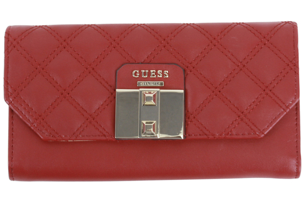  Guess Women's Rebel Roma Clutch Tri-Fold Wallet 