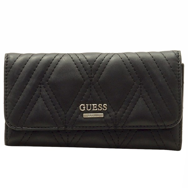  Guess Women's Shea Quilted Clutch Tri-Fold Wallet 