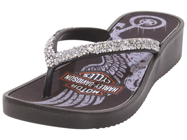  Harley-Davidson Women's Keyton Flip Flops Sparkly Strap 