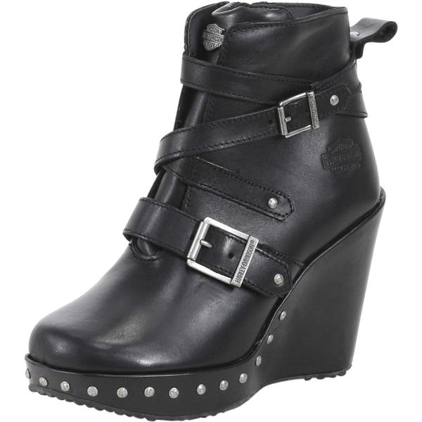  Harley-Davidson Women's Linley Wedge Heel Ankle Boots Shoes 
