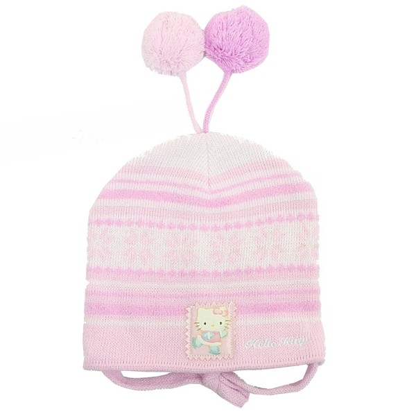  Hello Kitty Girl's Fleece Winter Hat & Mitten 2-pc Sz. 2T-4T 