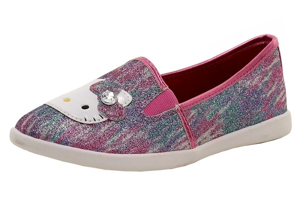  Hello Kitty Girl's HK Krissy Fashion Slip-On Sneakers Shoes 