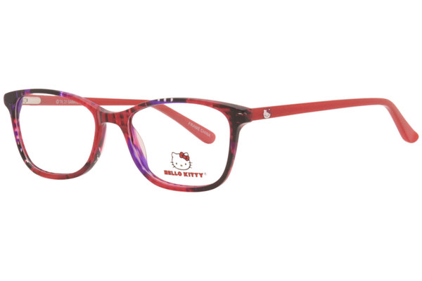  Hello Kitty HK-341 Eyeglasses Youth Kids Girl's Full Rim Rectangle Shape 