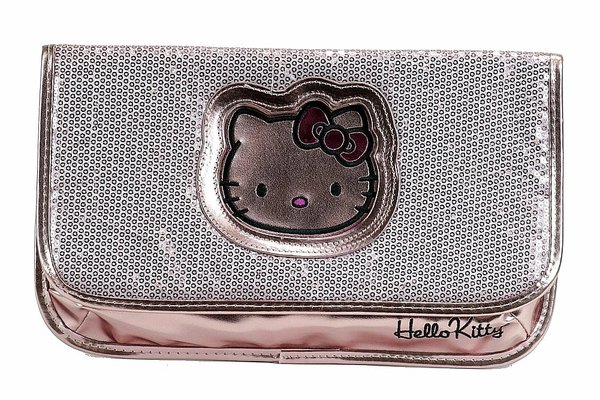  Hello Kitty Metallic Shine Flap Clutch Handbag HS3068790 
