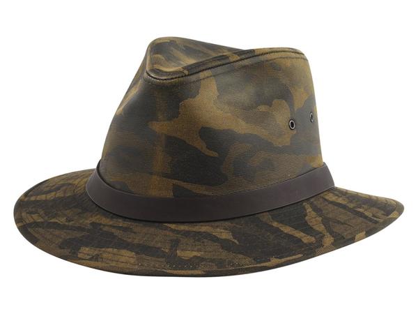  Henschel Men's Leather Trim Camo Safari Hat 