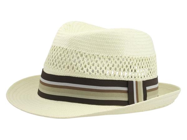  Henschel Men's Vented Toyo Straw Fedora Hat 