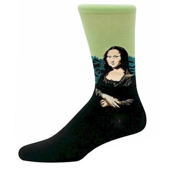  Hot Sox Men's Mona Lisa Mid-Calf Trouser Socks 