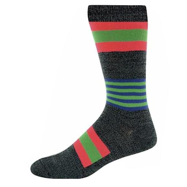  Hot Sox Men's Stripe Marl Mid-Calf Boot Socks 