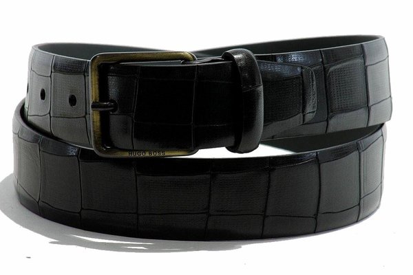  Hugo Boss Coccoryo 50256289 Men's Embossed Leather Belt 