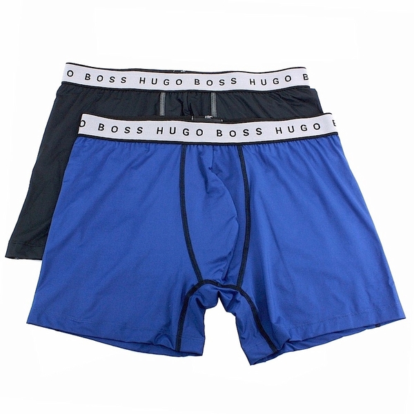  Hugo Boss Men's 2-Pc Cyclist 2P Micro US Microfiber Boxer Briefs Underwear 