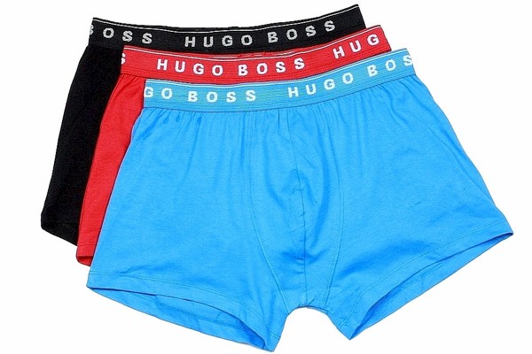  Hugo Boss Men's 3-Pair 100% Cotton Boxer Trunk Underwear 