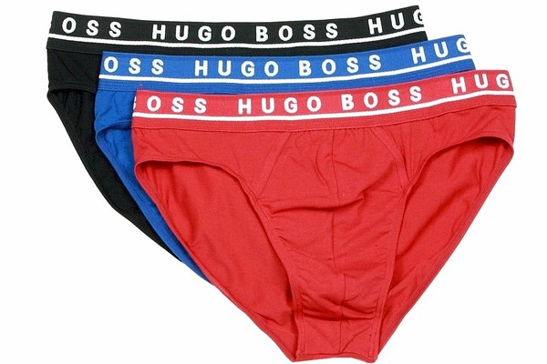  Hugo Boss Men's 3-Pair Cotton Stretch Mini BM Brief Underwear 