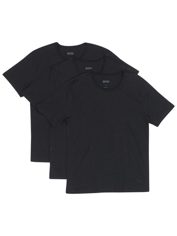  Hugo Boss Men's 3-Pc Short Sleeve Crew Neck Cotton Jersey T-Shirt 