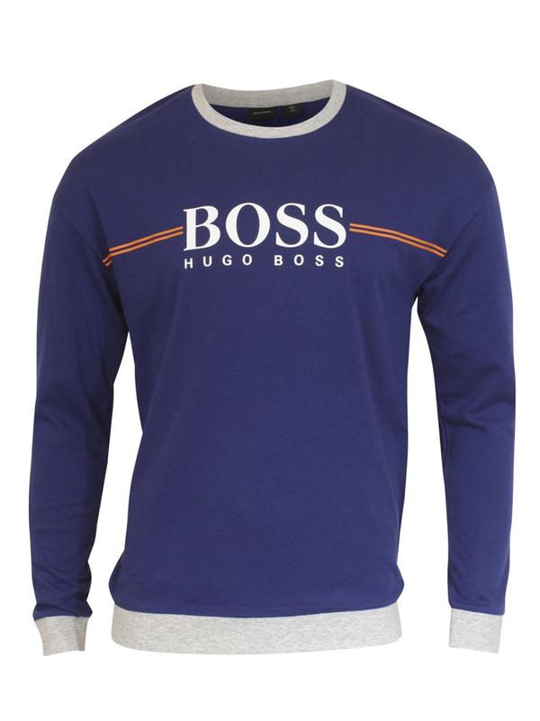  Hugo Boss Men's Authentic Long Sleeve Crew Neck Cotton Sweatshirt 