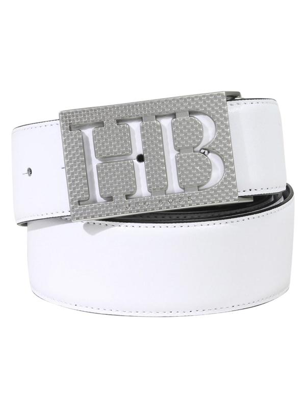  Hugo Boss Men's Balwi Reversible Genuine Leather Belt Adjustable To Size 46 