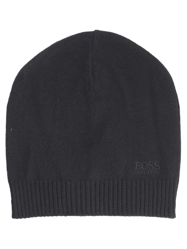  Hugo Boss Men's Basic Tonal Logo Knit Beanie Hat 