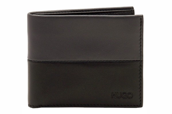  Hugo Boss Men's Bassem 2-Tone Leather Bi-Fold Wallet 