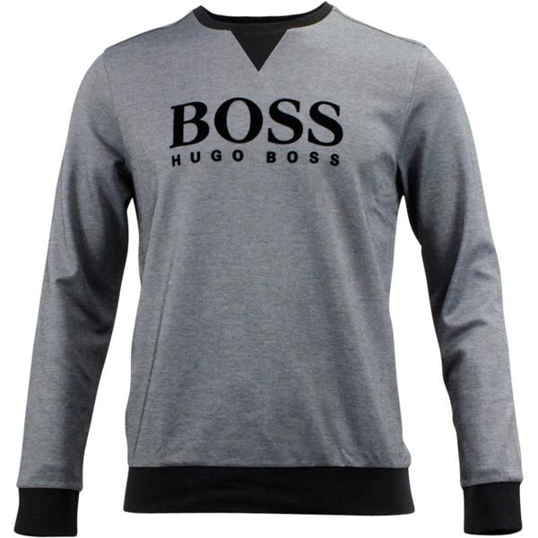  Hugo Boss Men's Blend Flock Logo Long Sleeve Sweatshirt 