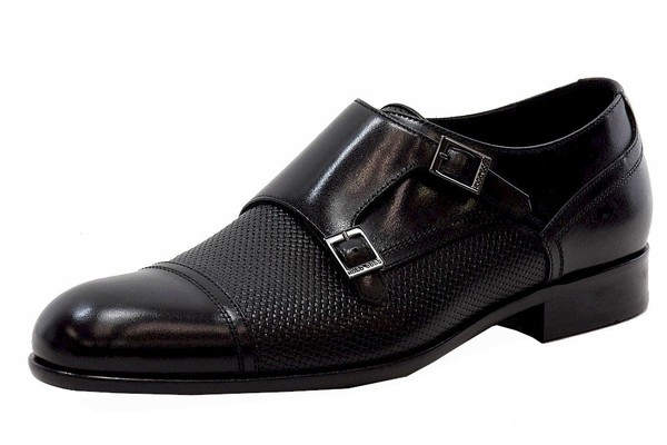  Hugo Boss Men's Brodis Fashion Leather Double Monk Oxfords Shoes 