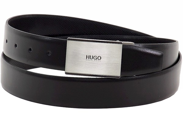  Hugo Boss Men's C-Gadiel Reversible Genuine Leather Belt Adjustable To Size 48 