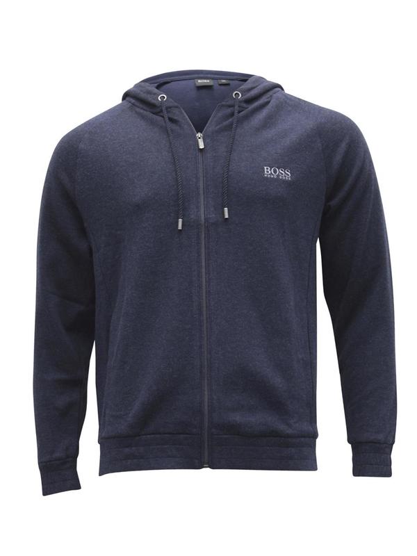  Hugo Boss Men's Cashmere Zip Front Hooded Sweatshirt Jacket 