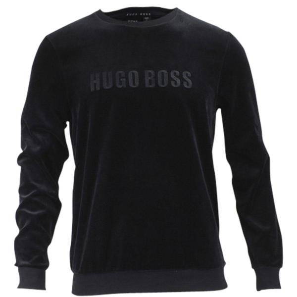  Hugo Boss Men's Crew Neck Long Sleeve Velour Sweatshirt 