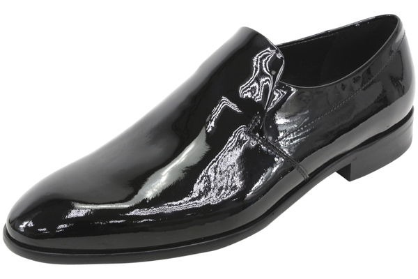  Hugo Boss Men's Dressapp Patent Leather Tuxedo Loafers Shoes 