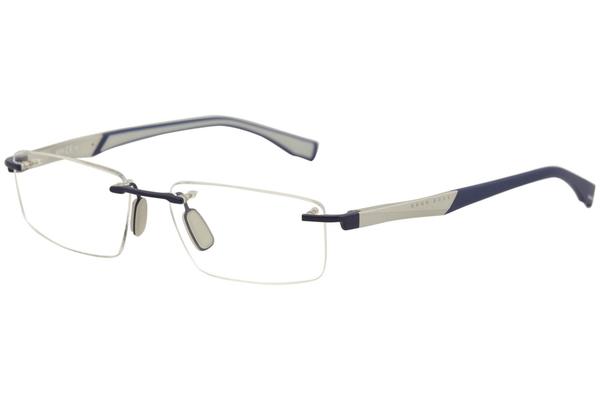  Hugo Boss Men's Eyeglasses 0710 Rimless Optical Frame 