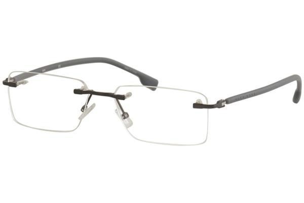  Hugo Boss 1011 Eyeglasses Men's Rimless Rectangle Shape 