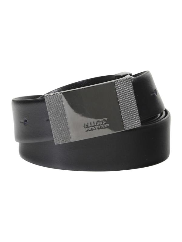  Hugo Boss Men's Gerk Reversible Genuine Leather Belt Adjustable To Size 46 