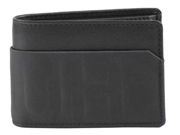  Hugo Boss Men's Hero Reverse Logo Genuine Leather Coin Pouch Wallet 