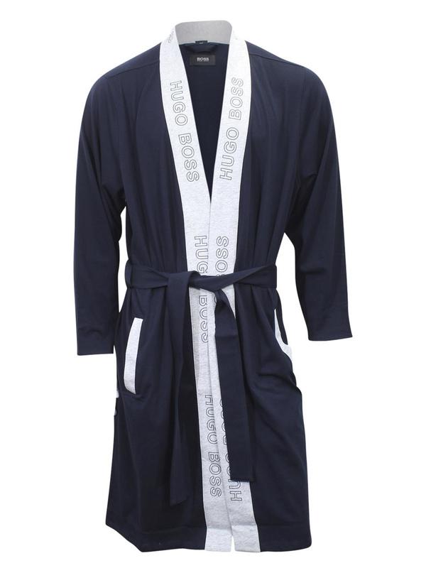  Hugo Boss Men's Identity Kimono Cotton Dressing Gown Robe 