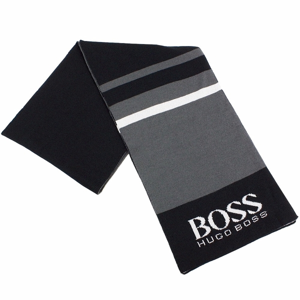  Hugo Boss Men's Knit Color Block Fashion Winter Scarf 