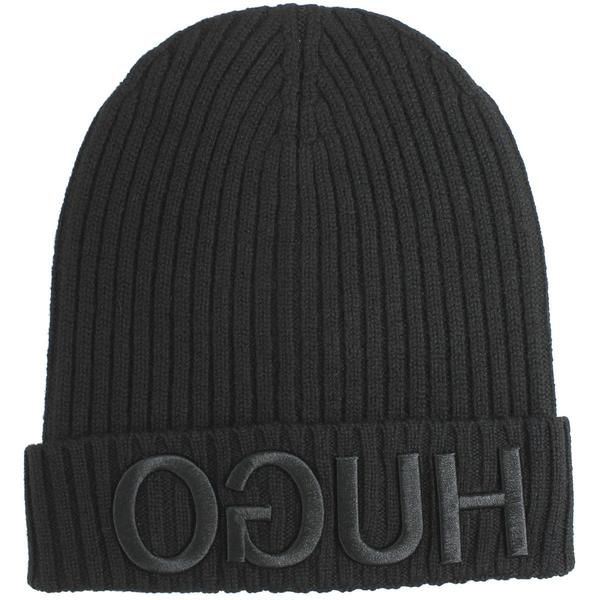  Hugo Boss Men's Men-X-537 Reverse Logo Wool Beanie Hat 