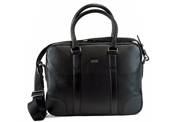  Hugo Boss Men's Morval 50261682 Leather Business Messenger Bag 